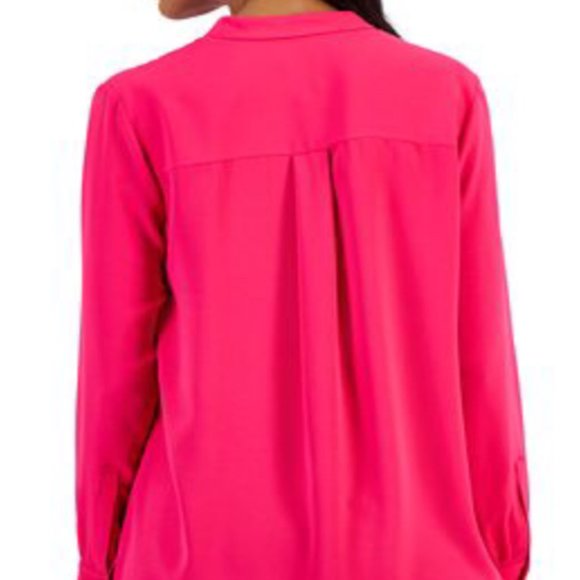 NEW✅Anne Klein 💅🏽Women's Popover Blouse Hot Pink - Picture 6 of 14